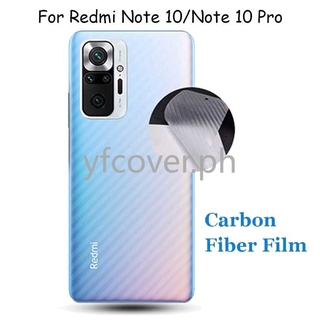 ฟิล์มสติกเกอร์คาร์บอนไฟเบอร์ กันรอยหน้าจอ ด้านหลัง สําหรับ Xiaomi Redmi Note 10 Pro Redmi Note 9s 10 9 8 7 Pro Max 9T 9A 9C 8A 7A