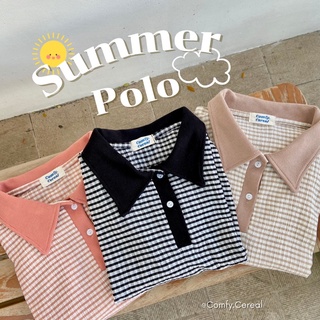 (New color!) Summer Polo เสื้อโปโล คอปก ผ้าอัดยับ ไม่ต้องรีด