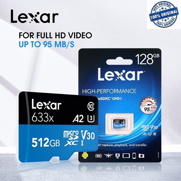 Lexar 95MB/s tf micro sd 633x 256G 512G 128G 64G 32gb SDHC Class10 64G 128G Memory sd Card