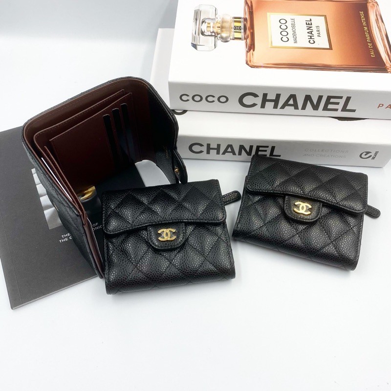 NEW chanel trifold wallet 3พับ holo31