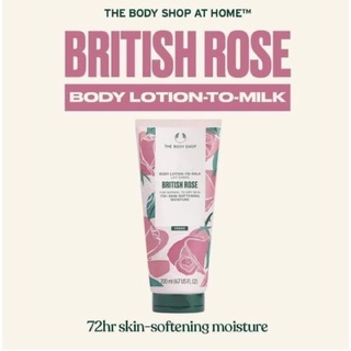 พร้อมส่ง THE BODY SHOP BRITISH ROSE BODY LOTION -TO-MILK 200ML