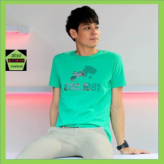 rudedog เสื้อคอกลม  ชาย หญิง  รุ่น est point สีเขียว