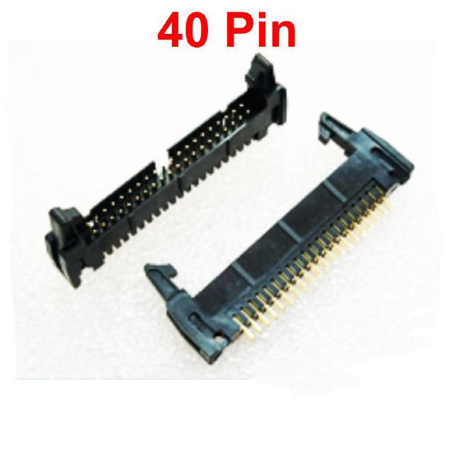 ขั้วบอร์ดเฮดเดอร์ 40P ตัวผู้ขาตรง Board Header Connector ST มีเขี้ยวล็อกคอนเน็คเตอร์