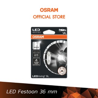 OSRAM หลอดไฟ LED ไฟเพดานห้องโดยสาร Festoon ขนาด 36มม. รุ่น SL (6418DWP)