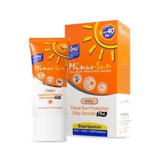 Minus Sun SPF40 PA+++ Facial Sun Protection ไมนัส ซัน ครีมกันแดด สีเนื้อ IVORY ขนาด 30 กรัม 17909