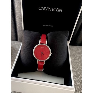 🌼⌚CALVIN KLEIN⌚ รุ่นผลิตจากสวิส Swiss made สาย Stainless สีแดง