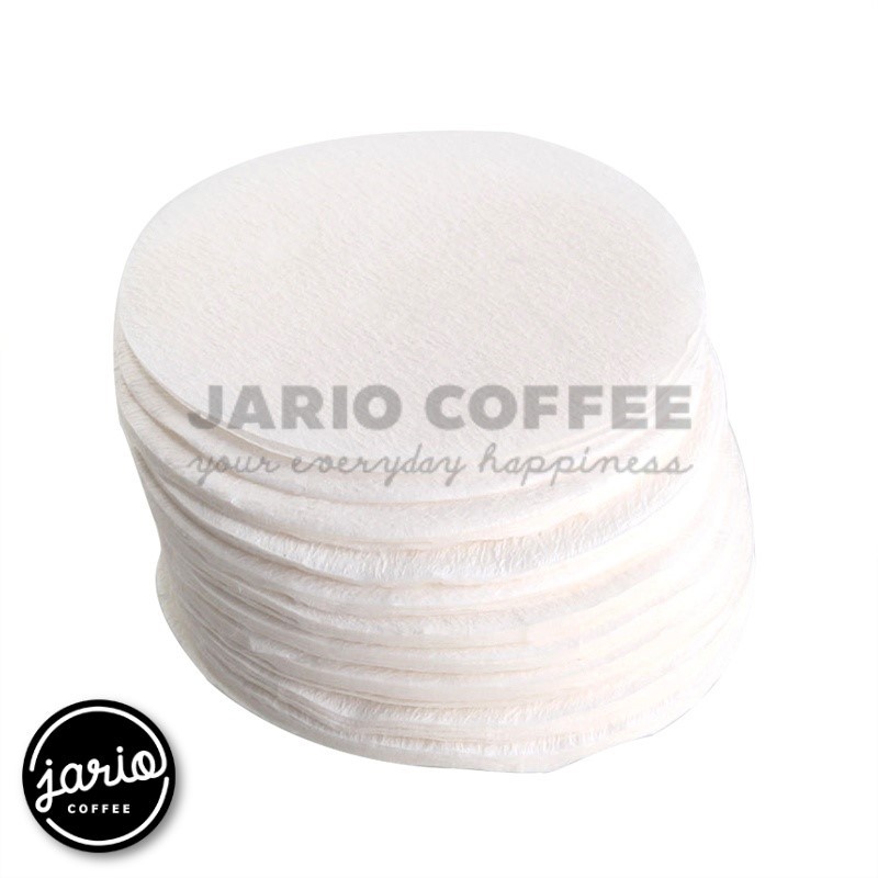 Jario กระดาษกรองกาแฟวงกลม 100แผ่น สำหรับหม้อต้มกาแฟ Moka Pot/AeroPress Paper Filter