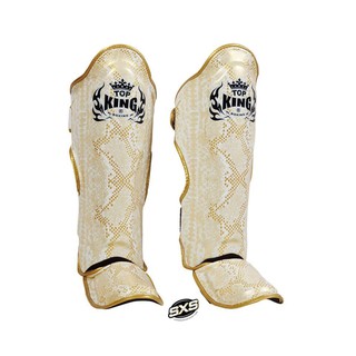 Top King Shin Guards TKSGSS02 White Gold