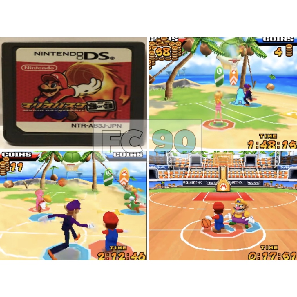 ตลับเกมมาริโอแข่งบาสเกตบอล Mario Hoops 3 on 3 [NDS] ตลับแท้ญี่ปุ่นมือสองสภาพดี ไม่มีกล่อง