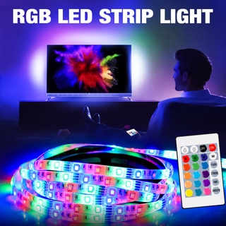 แถบไฟ Led Light 5V RGB ยืดหยุ่นริบบิ้น0.5/1/2/3/4/5M RGBW ริ้วสายไฟ USB กันน้ำทีวีเดสก์ท็อปหน้าจอกลับไฟ LED เทป