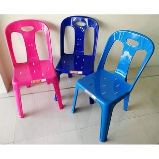 เก้าอี้พลาสติก มีพนักพิง ยางกันลื่น ขนาด 47x52.5x81.5 Cm. รุ่น 919 Plastic Chair