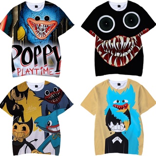 【Poppy Playtime】เสื้อยืด ลายป๊อปปี้ 3D สําหรับเด็ก 3D