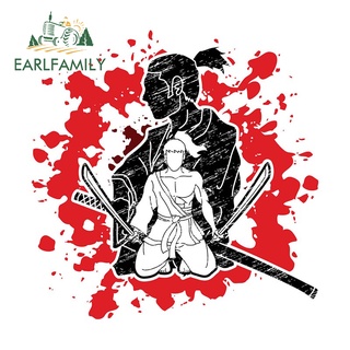 Earlfamily สติกเกอร์ JIN SAKAI Samurai ป้องกันรอยขีดข่วน สําหรับติดตกแต่งรถยนต์ ตู้เย็น 13 ซม. x 11.6 ซม.