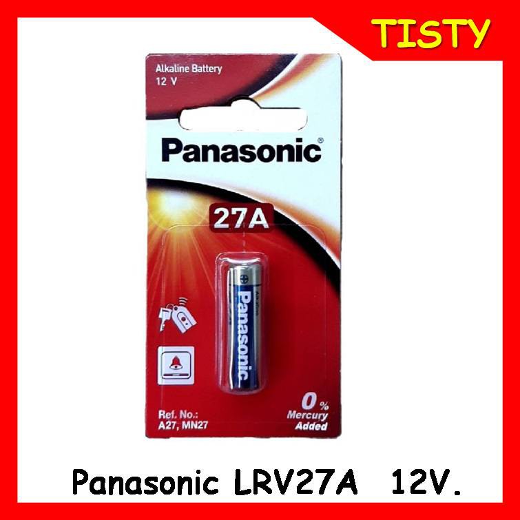แท้ 100% Panasonic Alkaline Battery LRV27A ,27A ถ่านอัลคาไลน์ 27A Panasonic 27A 12v