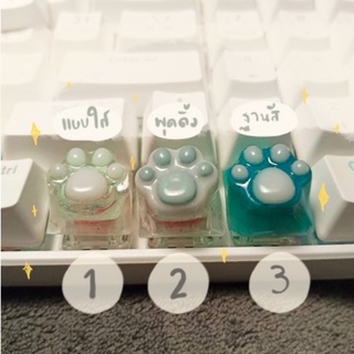 keycap catpaw คีแคปอุ้งเท้าแมว แบบใส / พุดดิ้ง / ฐานสี