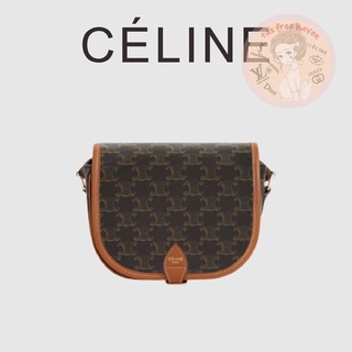 Shopee ลดกระหน่ำ 🔥ของแท้ 100% 🎁Celine Brand New FOLCO Medium Logo Printed Handbag