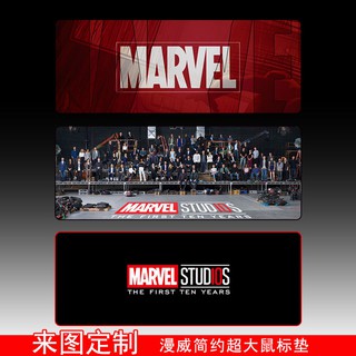 แผ่นรองเมาส์ ขนาดใหญ่ ลายการ์ตูนโลโก้ Marvel 2 มม. 70x30 สําหรับแล็ปท็อป คอมพิวเตอร์