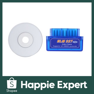 ⚡happie⚡Mini ELM327 OBD2 เครื่องสเเกนรถยนต์ เเบบบลูทูธ