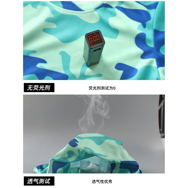 Soffny (1-16Y) Boy แห้งเร็วชุดกีฬาชุดเสื้อยืด + กางเกงขาสั้นกางเกงชายเสื้อเสื้อผ้าทารกชุดวันเกิดงานแต่งงานอาบน้ําญี่ปุ่นเกาหลี S - รูปที่ 3