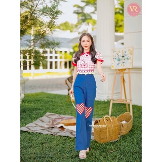 Set เสื้อครอปตัวสั้น พิมพ์ลวดลายน่ารัก