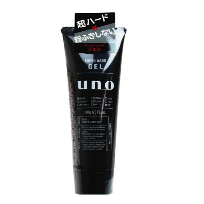shiseido uno super hard gel 180g. เจลแต่งผม