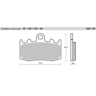 ผ้าเบรคหน้า SBS สำหรับ BMW R1200GS ปี 08-13