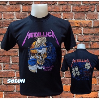 เสื้อวง Metallica วงร็อค ไม่มีตะเข็บข้าง คอฟิต ป้ายUSA เสื้อวินเทจ เสื้อทัวร์ วงดนตรีร็อคต่างประเทศ