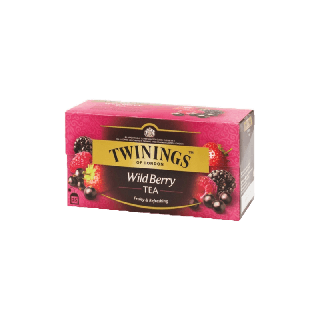 ทไวนิงส์ ชาแต่งกลิ่น ไวลด์ เบอร์รี่ ชนิดซอง 2 กรัม แพ็ค 25 ซอง Twinings Wild Berry Flavoured Tea 2 g. Pack 25 Tea Bags