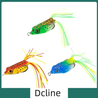 (Dcline) อุปกรณ์ตกปลาเหยื่อตกปลาพลาสติกรูปกบ 3D ขนาด 4 ซม.