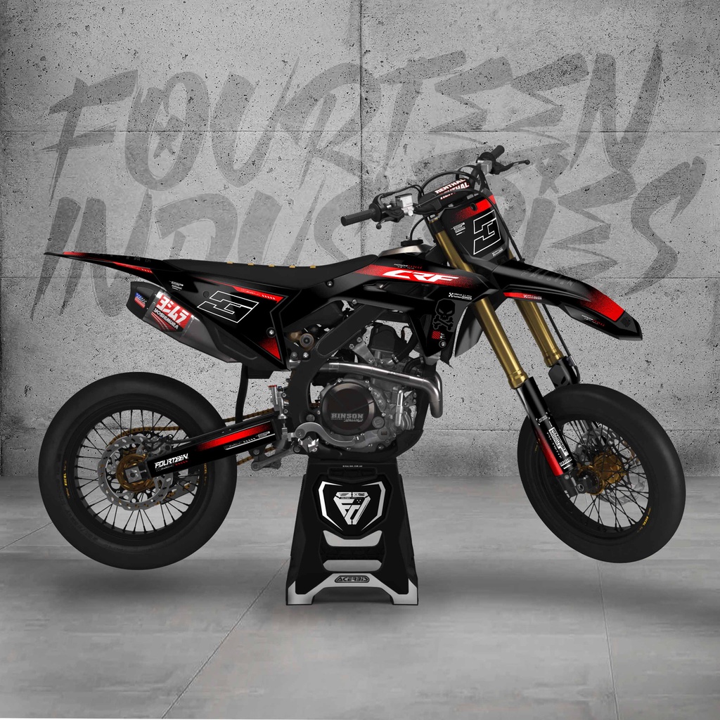 MERAH DECAL CRF 450 2022 แดง ดํา - สติ๊กเกอร์ DECAL body crf 450 hrv