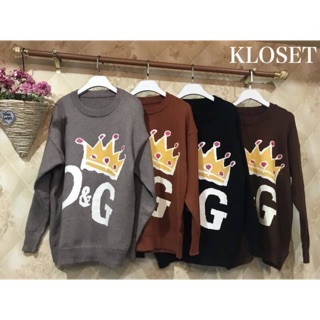 เสื้อไหมพรม D&amp;G งาน Knit เนื้อผ้าไหมพรมเนื้อนุ่ม ผ้าหนา ใส่แล้วอุ่นเหมาะกับอากาศบ้านเราในตอนนี้ที่สุดเลยจ้า