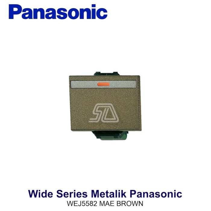 MATA Panasonic WS Eye Switch 1G 2W ขนาด 2M + ไฟแสดงสถานะสีน้ําตาล WEJ5582 MAE