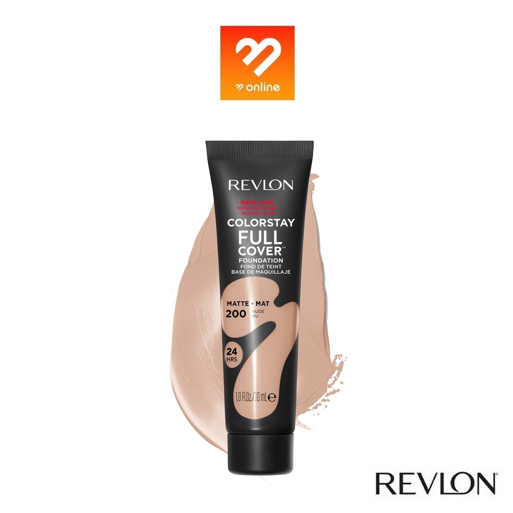 แพคใหม่! รองพื้นเนื้อมูส หลอด 30ml. เรฟลอน Revlon Colorstay Full Cover Foundation รองพื้น ครีมรองพื้น  เนื้อเนียนนุ่ม