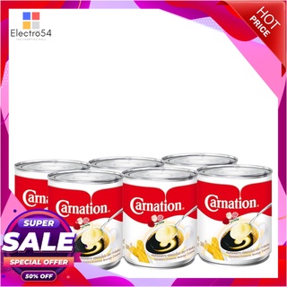 คาร์เนชัน ครีมเทียมข้นหวาน 388 กรัม x 6 กระป๋องกาแฟและครีมเทียมCarnation Sweetened Beverage Creamer 388 g x 6 Cans