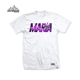 เสื้อยืดผ้าฝ้ายMOSH HARDWEAR - MARIA - BLUEBERRY (T-SHIRT-WHITE) MuU6L XL  XXL 3XL