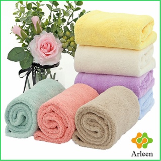 Arleen ผ้าเช็ดผมนาโน ผ้าขนหนูขนแกะ หมวกอาบน้ำ ดูดซับน้ำได้ดี สีหวาน hat for hair dryer