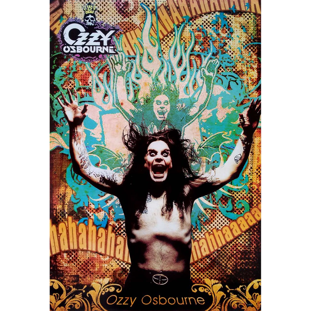 โปสเตอร์ รูป กราฟฟิก นักร้อง ดนตรี เฮฟวีเมทัล Ozzy Osbourne (1967) POSTER 24"x35" Inch English Heavy
