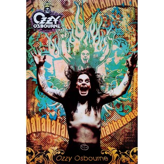 โปสเตอร์ รูป กราฟฟิก นักร้อง ดนตรี เฮฟวีเมทัล Ozzy Osbourne (1967) POSTER 24"x35" Inch English Heavy Metal Rock V2