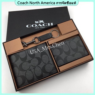 กระเป๋าสตางค์ Coach แท้ F74991 กระเป๋าสตางค์ผู้ชาย / กระเป๋าสตางค์ใบสั้น / กระเป๋าสตางค์หนัง