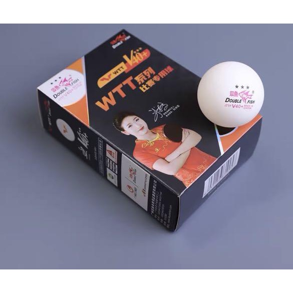 ลูกปิงปอง Double Fish V40+ WTT 3 Star (ราคา/6 ลูก)