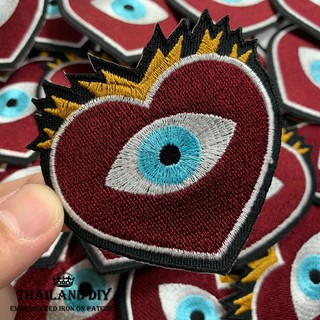 ตัวรีดติดเสื้อ ลาย ดวงตา ผี ปีศาจ วูดู หัวใจ Eye Patch งานปัก DIY wop ตัวรีด ติดเสื้อ กางเกง กระเป๋า ยีนส์ อาร์ม แนวๆ