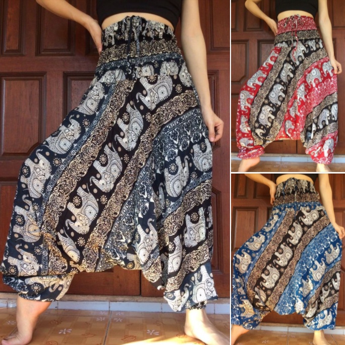 กางเกงม้ง กางเกงซามูไร ผู้หญิง/ผู้ชายก็ใส่ได้ใส่สบาย Hmong pants, Yoga pants, Harem pants