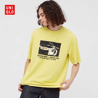 Uniqllo เสื้อยืดพิมพ์ลายสําหรับผู้ชายและผู้หญิง 437944