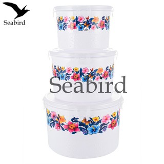 Seabird  กล่อง กล่องอาหาร กล่องถนอมอาหาร กล่องเก็บอาหาร กล่องอาหารพร้อมฝา กล่องพลาสติกพร้อมฝา กล่องลายดอกไม้