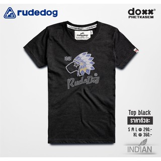 เสื้อยืดแขนสั้น rudedog-Indian ( Top black )