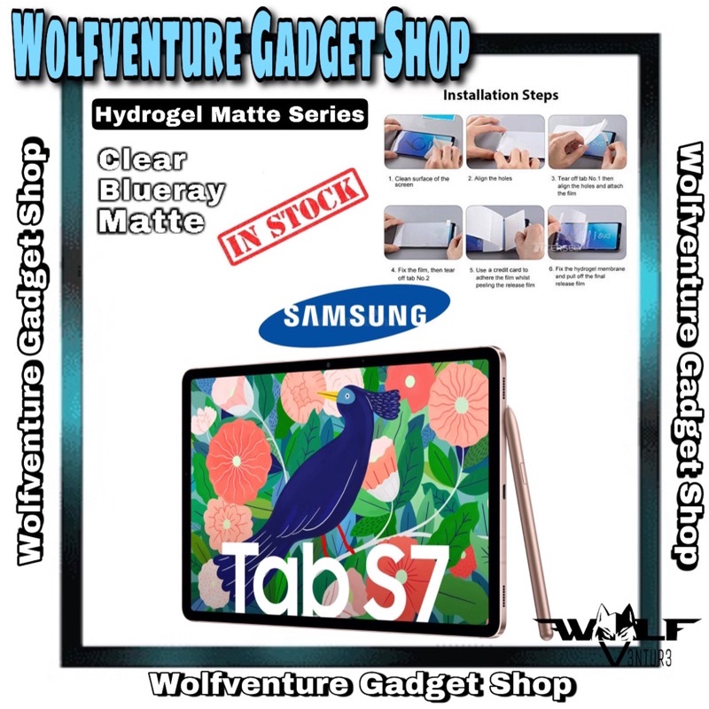 แท็บเล็ต Samsung Galaxy Tab S7 FE/Tab S7/Tab S7+/Tab S6 Lite/Tab S5e/Tab S4/Tab S3/Tab S2 Hydrogel ป