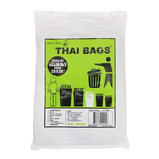 🔥สินค้าขายดี!! THAI BAG ถุงขยะ 1 กก. ขนาด 28 x 36 นิ้ว สีดำ Garbage Bags