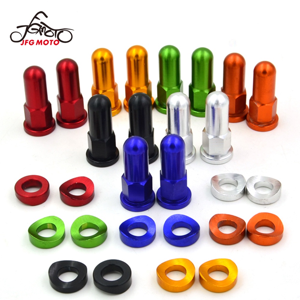 Jfg MOTO ฝาครอบน็อตล็อค CNC สีแดง อุปกรณ์เสริม สําหรับรถจักรยานยนต์ crf klx ktm xr yz xtz yamaha 150