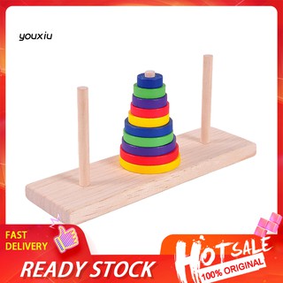 yzwj ของเล่นไม้ tower of hanoi ของเล่นเสริมพัฒนาการสําหรับเด็ก