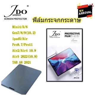 ฟิล์มกระจกกระดาษ ipad สำหรับเขียนหนังสือและวาดภาพ กันแตก แบบด้าน glass film paperlike JDo Film